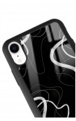 iPhone Xr Black Wave Tasarımlı Glossy Telefon Kılıfı