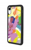iPhone Xr Colored Brush Tasarımlı Glossy Telefon Kılıfı