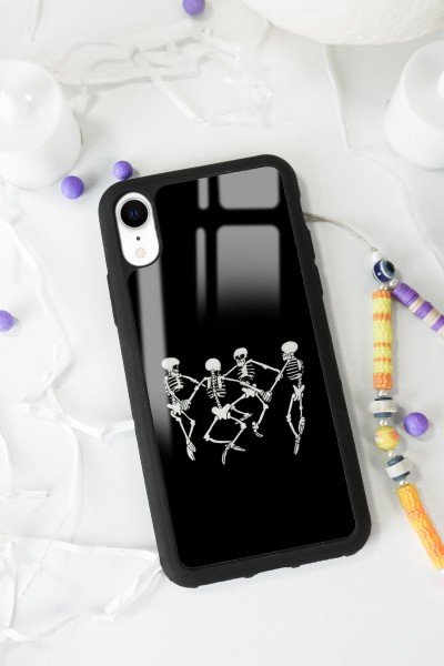 iPhone Xr Dancer Skeleton Tasarımlı Glossy Telefon Kılıfı