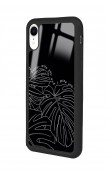 iPhone Xr Dark Leaf Tasarımlı Glossy Telefon Kılıfı