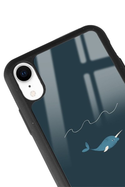 iPhone Xr Doodle Fish Tasarımlı Glossy Telefon Kılıfı