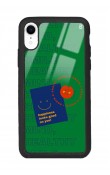 iPhone Xr Happy Green Tasarımlı Glossy Telefon Kılıfı