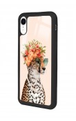 iPhone Xr Influencer Leopar Kedi Tasarımlı Glossy Telefon Kılıfı