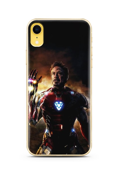 iPhone Xr Iron Man Tasarım Süper Şeffaf Silikon Telefon Kılıfı