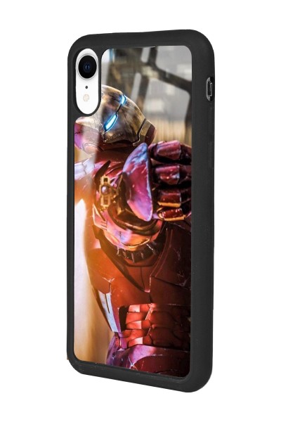 iPhone Xr Iron Man Tasarımlı Glossy Telefon Kılıfı