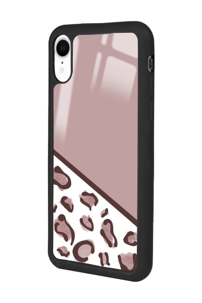 iPhone Xr Kahve Leopar Tasarımlı Glossy Telefon Kılıfı