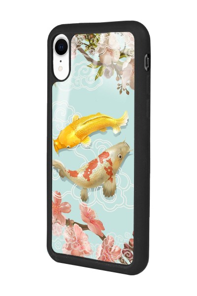iPhone Xr Koi Balığı Tasarımlı Glossy Telefon Kılıfı
