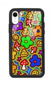 iPhone Xr Neon Flowers Tasarımlı Glossy Telefon Kılıfı