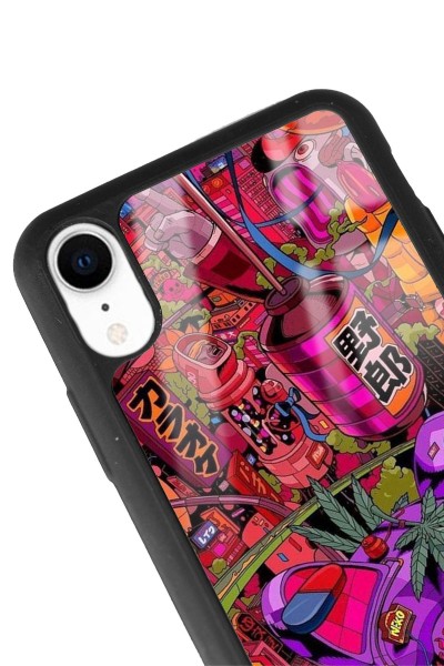 iPhone Xr Neon Island Tasarımlı Glossy Telefon Kılıfı