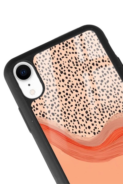 iPhone Xr Nude Benekli Tasarımlı Glossy Telefon Kılıfı