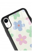 iPhone Xr Nude Çiçek Tasarımlı Glossy Telefon Kılıfı