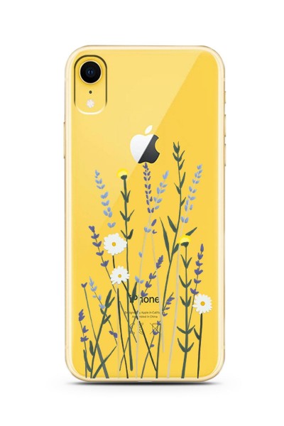 iPhone Xr Uyumlu Soft Lavenders Tasarımlı Süper Şeffaf Silikon Telefon Kılıfı