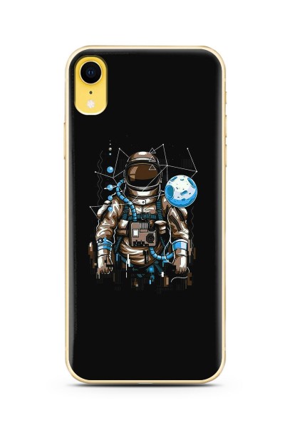 Iphone Xr Uzay Astronot Tasarım Süper Şeffaf Silikon Telefon Kılıfı