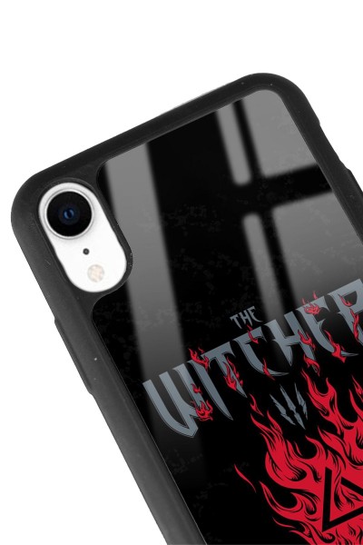 iPhone Xr Witcher 3 Fire Tasarımlı Glossy Telefon Kılıfı
