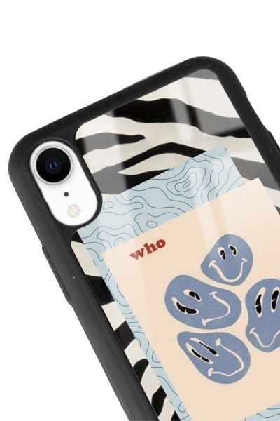 iPhone Xr Zebra Emoji Tasarımlı Glossy Telefon Kılıfı