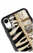 iPhone Xr Zebra Gazete Tasarımlı Glossy Telefon Kılıfı