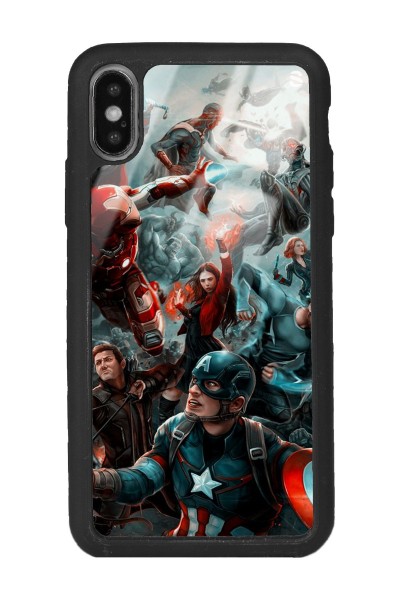 iPhone Xs Max Avengers Ultron Tasarımlı Glossy Telefon Kılıfı