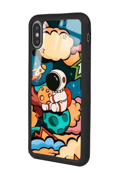 iPhone Xs Max Baby Astronaut Tasarımlı Glossy Telefon Kılıfı