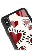 iPhone Xs Max Brush Heart Tasarımlı Glossy Telefon Kılıfı