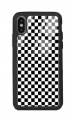 iPhone Xs Max Damalı Tasarımlı Glossy Telefon Kılıfı