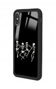 iPhone Xs Max Dancer Skeleton Tasarımlı Glossy Telefon Kılıfı