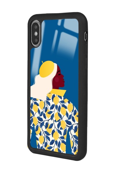 iPhone Xs Max Lemon Woman Tasarımlı Glossy Telefon Kılıfı
