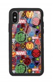 iPhone Xs Max Marvel Face Tasarımlı Glossy Telefon Kılıfı