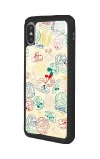 iPhone Xs Max Mickey Stamp Tasarımlı Glossy Telefon Kılıfı
