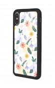 iPhone Xs Max Minik Çiçekler Tasarımlı Glossy Telefon Kılıfı