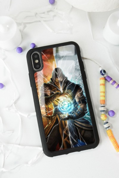iPhone Xs Max Mortal Combat Tasarımlı Glossy Telefon Kılıfı