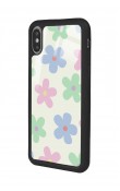 iPhone Xs Max Nude Çiçek Tasarımlı Glossy Telefon Kılıfı