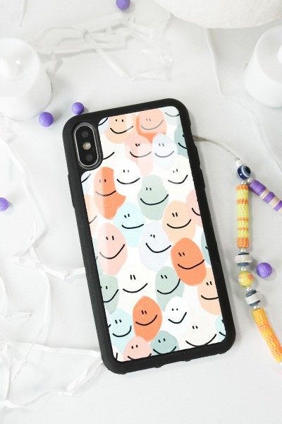 iPhone Xs Max Nude Smile Tasarımlı Glossy Telefon Kılıfı