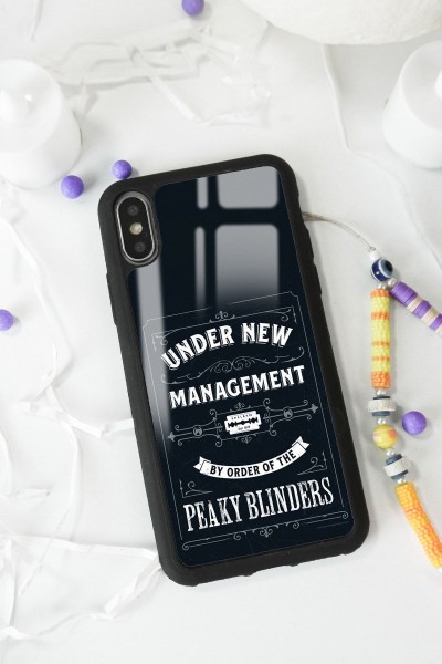 iPhone Xs Max Peaky Blinders Management Tasarımlı Glossy Telefon Kılıfı
