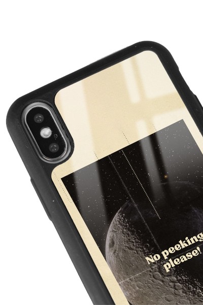 iPhone Xs Max Peeking Tasarımlı Glossy Telefon Kılıfı