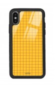 iPhone Xs Max Retro Plaid Tasarımlı Glossy Telefon Kılıfı