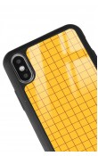 iPhone Xs Max Retro Plaid Tasarımlı Glossy Telefon Kılıfı