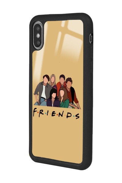 iPhone Xs Max Uyumlu Friends Tasarımlı Glossy Telefon Kılıfı