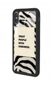 iPhone Xs Max Zebra Motto Tasarımlı Glossy Telefon Kılıfı