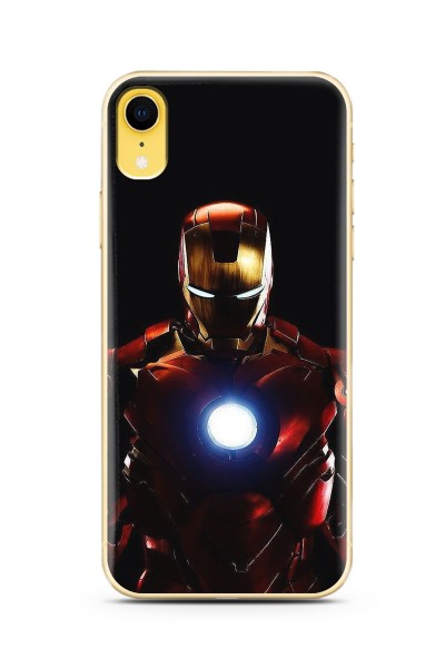 Iron Man Tasarım Süper Şeffaf Silikon Telefon Kılıfı iPhone Xr