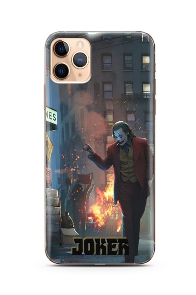 Joker Tasarımlı Süper Şeffaf Silikon Iphone 11 Pro Telefon Kılıfı