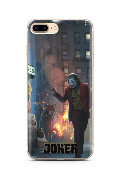 Joker Tasarımlı Süper Şeffaf Silikon iPhone 7 Plus Telefon Kılıfı