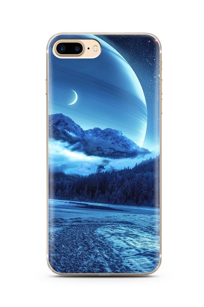 Kış Tasarımlı Süper Şeffaf Silikon iPhone 7 Plus Telefon Kılıfı