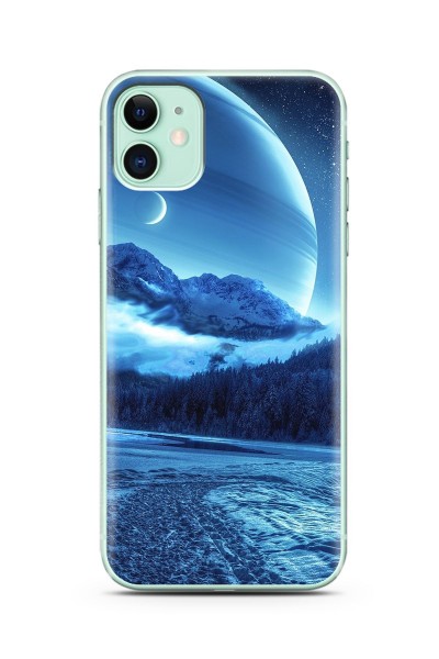 Kış Tasarımlı Süper Şeffaf Silikon Telefon Kılıfı iPhone 11