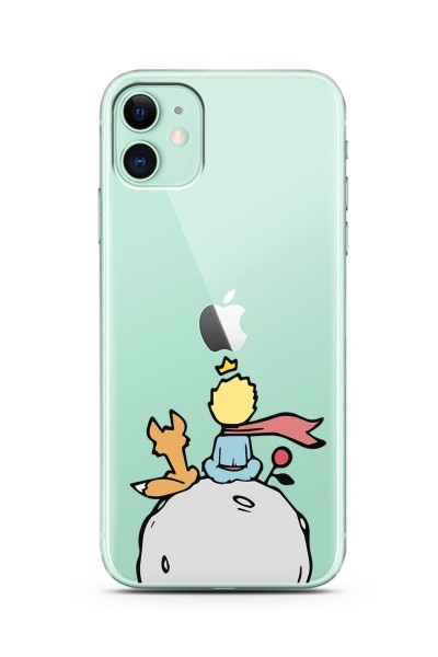 Küçük Prens Tasarım Süper Şeffaf Silikon Telefon Kılıfı iPhone 11