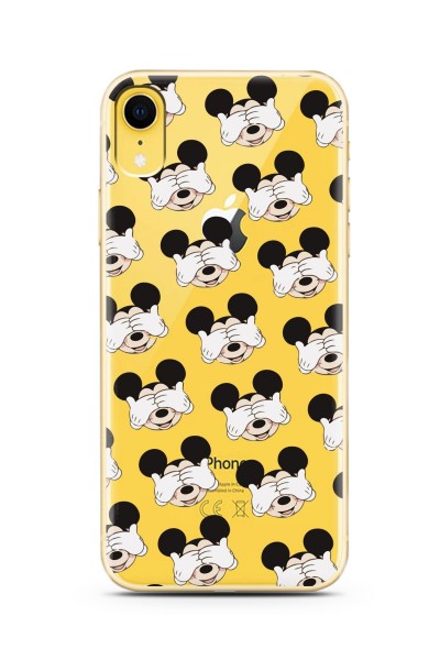 Mickey Tasarımlı Süper Şeffaf Silikon iPhone Xr Telefon Kılıfı