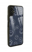 Omix X5 Doodle Smile Tasarımlı Glossy Telefon Kılıfı