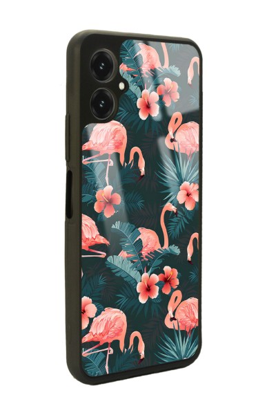 Omix X5 Flamingo Leaf Tasarımlı Glossy Telefon Kılıfı