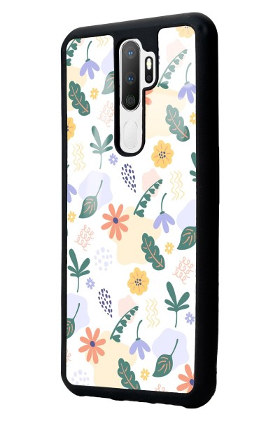 Oppo A5 (2020) Minik Çiçekler Tasarımlı Glossy Telefon Kılıfı