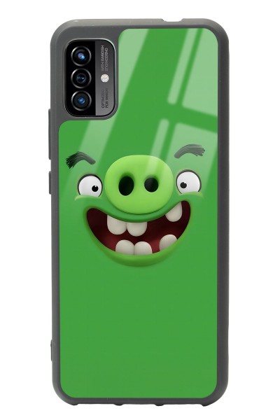 P13 Blue Max Pro Lite 2022 Green Angry Birds Tasarımlı Glossy Telefon Kılıfı