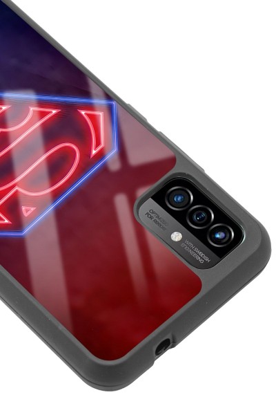 P13 Blue Max Pro Lite 2022 Neon Superman Tasarımlı Glossy Telefon Kılıfı